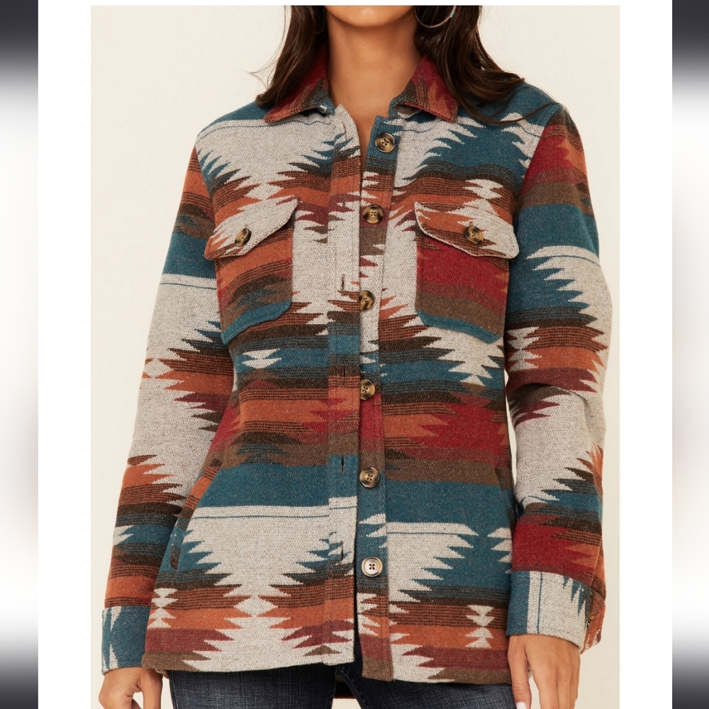 Miranda Lambert Idyllwind Western Aztec Shacket Women's XXL BNWT
